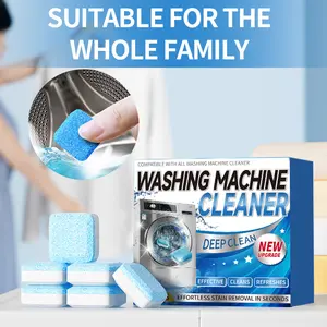 【Buy One Get One Free】Washing Machine Cleaning and Descaling Tablets, 24-pack - Deep cleaning tablets for energy-efficient front-loading and top-loading washing machines. Safe for septic tanks,  cleans the inner wall of the drum and the washing tub seal.