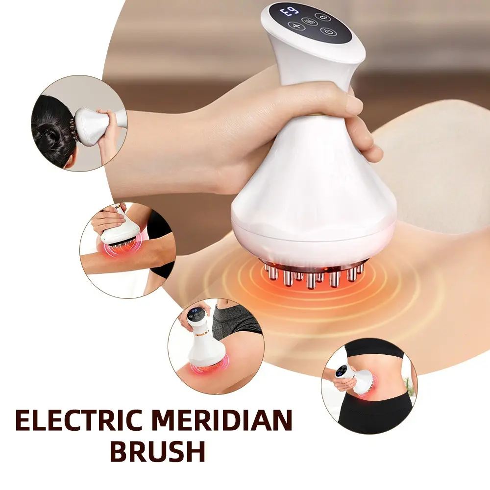 Smart Electric Acupuncture Massage Brush, Muscle Massagers, Relaxes Muscles, Relaxing, USB Charging, Full Body Use, Suitable for Back Waist Abdomen, Gift Choice, Usb Rechargeable Massagers, Acupressure Tool