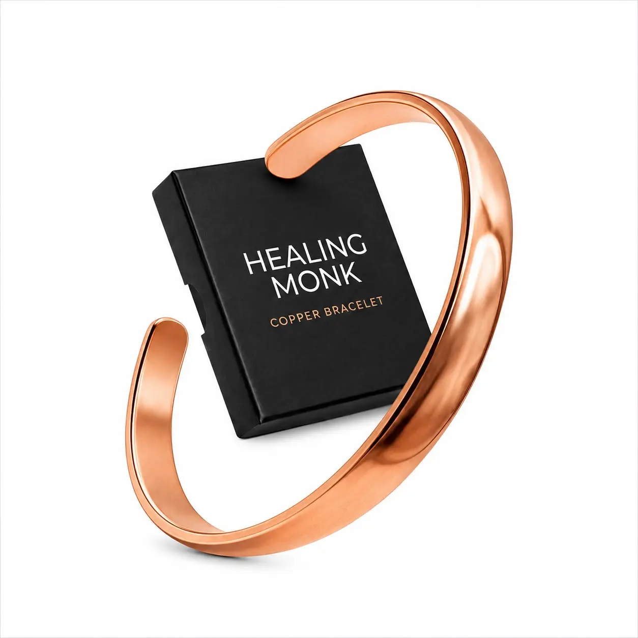 Healing Monk Pure Copper Bracelet for Men & Women – Handmade Uncoated Copper Jewelry Cuff – Adjustable Healing Copper Bracelets for Arthritis – Mens & Womens Copper Cuff Pulsera de Cobre