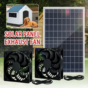 10W Solar Panel Mini Fan Exhaust Portable Ventilator Waterproof Air Extractor For Kitchen Maison Dog Chicken House Greenhouses