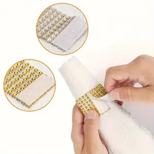 10pcs, Shiny Rhinestone Napkin Rings for Elegant Dining, Weddings, Anniversaries, Birthdays, and Valentine's Day Gifts