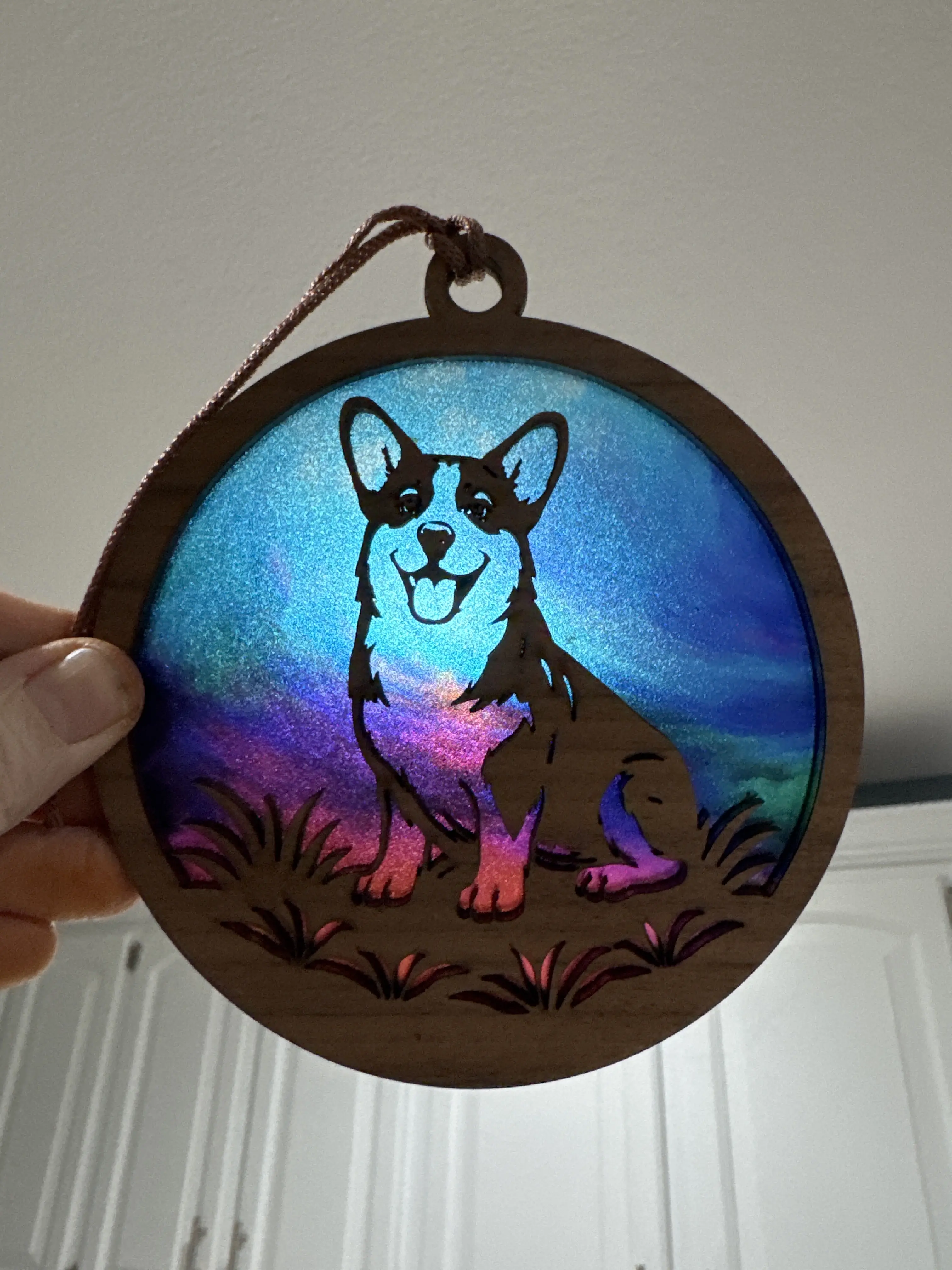 Corgi Suncatcher for Sunny Window