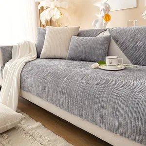 A piece of chenille sofa cover sofa cushion, fabric seat cushion, anti-cat scratch and dirt-resistant, universal non-slip sofa cover in all seasons, to protect sofa furniture, suitable for living room, kitchen, bedroom, cafe sofa matting