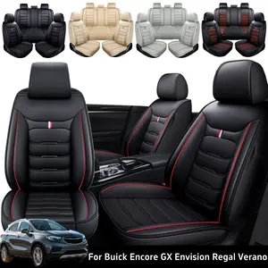 For Buick Encore GX 2020-2023/ Envision 2016-2023/ Regal 2011-2017/ Verano 2012-2017 Car 5 Seat Covers, Premium Leather Front & Rear Full Set Seat Covers Cushion Protector Pad Mat, Split Rear Benches Auto Decoration Accessories