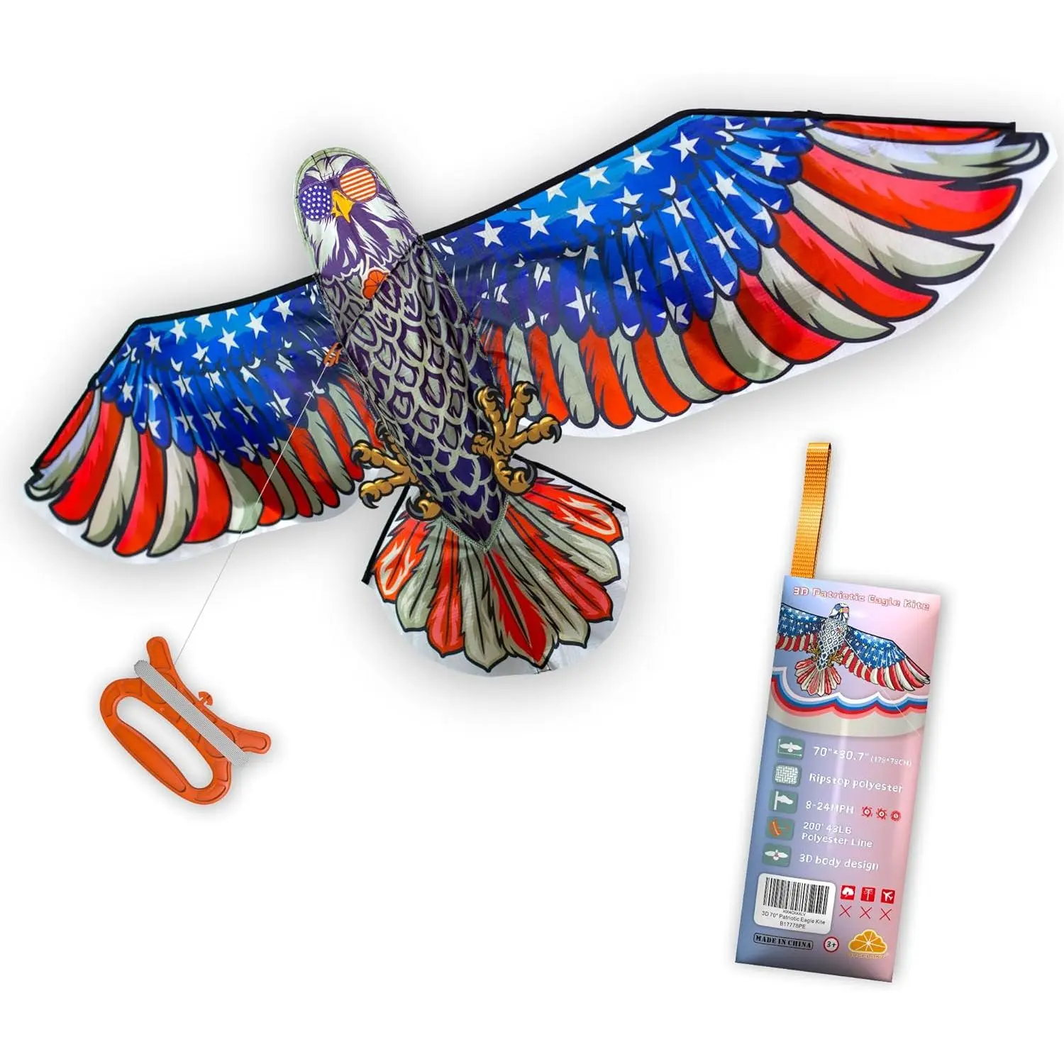 - 3D Lifelike Style Bird/Eagle Kite, Super Easy to Fly with, Ideal for , Adults, , . Kites for The Beach, Grassland, Hiking