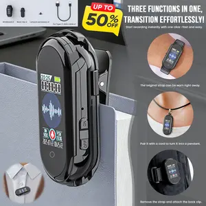 2026 NEW 3In1 Smart High-Definition Recorder Noise-Canceling 64GB Digital Voice Recording Tool TYPE-C Charging Small Audio Dictaphone Watch for Lecture Interview Meeting Class