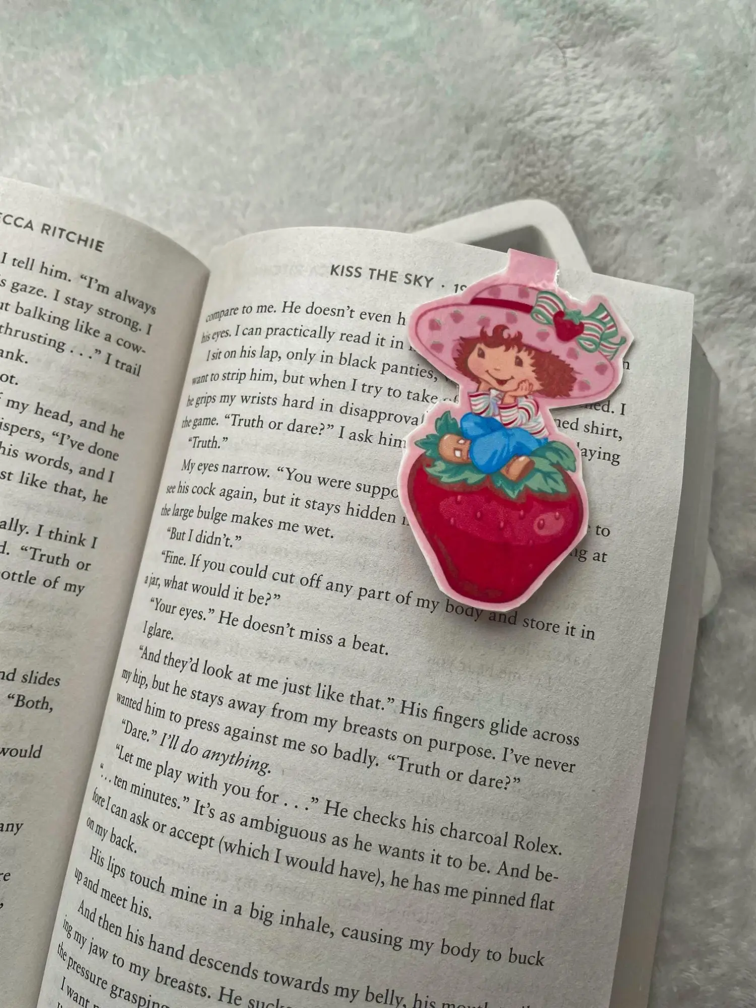 Strawberry Girl Magnetic Bookmark | Strawberry Bookmark | Cute Bookmark