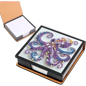 Diamond Painting Kit Note Box Memo Paper Storage Box Diamond Art Sticky Note Holder Diamond Painting Memo Pad For Office Desk