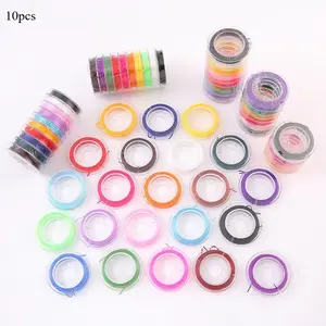 10 Rolls Nylon Cord Set - Chinese Knotting Thread for DIY Jewelry Making, Inelastic Beading Cords for Bracelets, Necklaces, Anklets - Mixed Colors, Diy Craft Embellishments