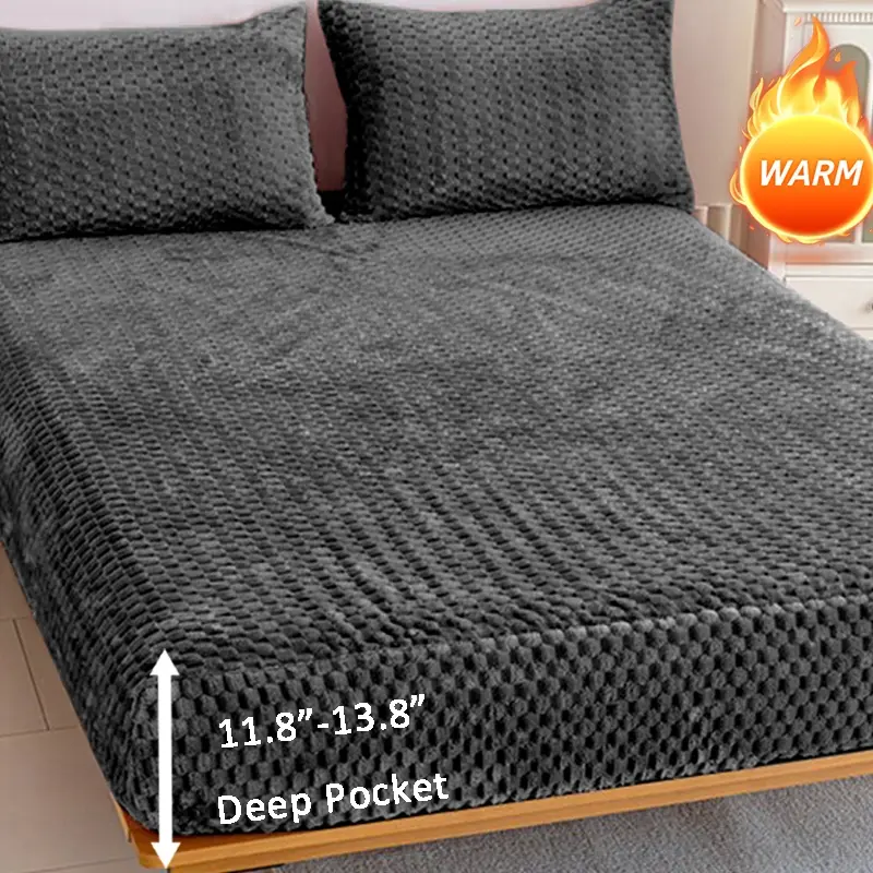 Fashion Deep Turtle Velvet Bedding Set, Soft Breathable, Wrinkle Resistant, King Queen Size, Perfect Fit, Breathable Sheets, Fitted Sheet Set, Bedsheet Sets, Polyester Bedding, Soft Comfy Bedding