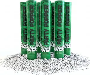 6 Pack Soccer Confetti Poppers – 12" Paper Confetti Cannons with Soccer Ball Design, Fun Party Poppers Confetti Shooters for Soccer Birthdays, Team Celebrations, and Football Theme Decorations