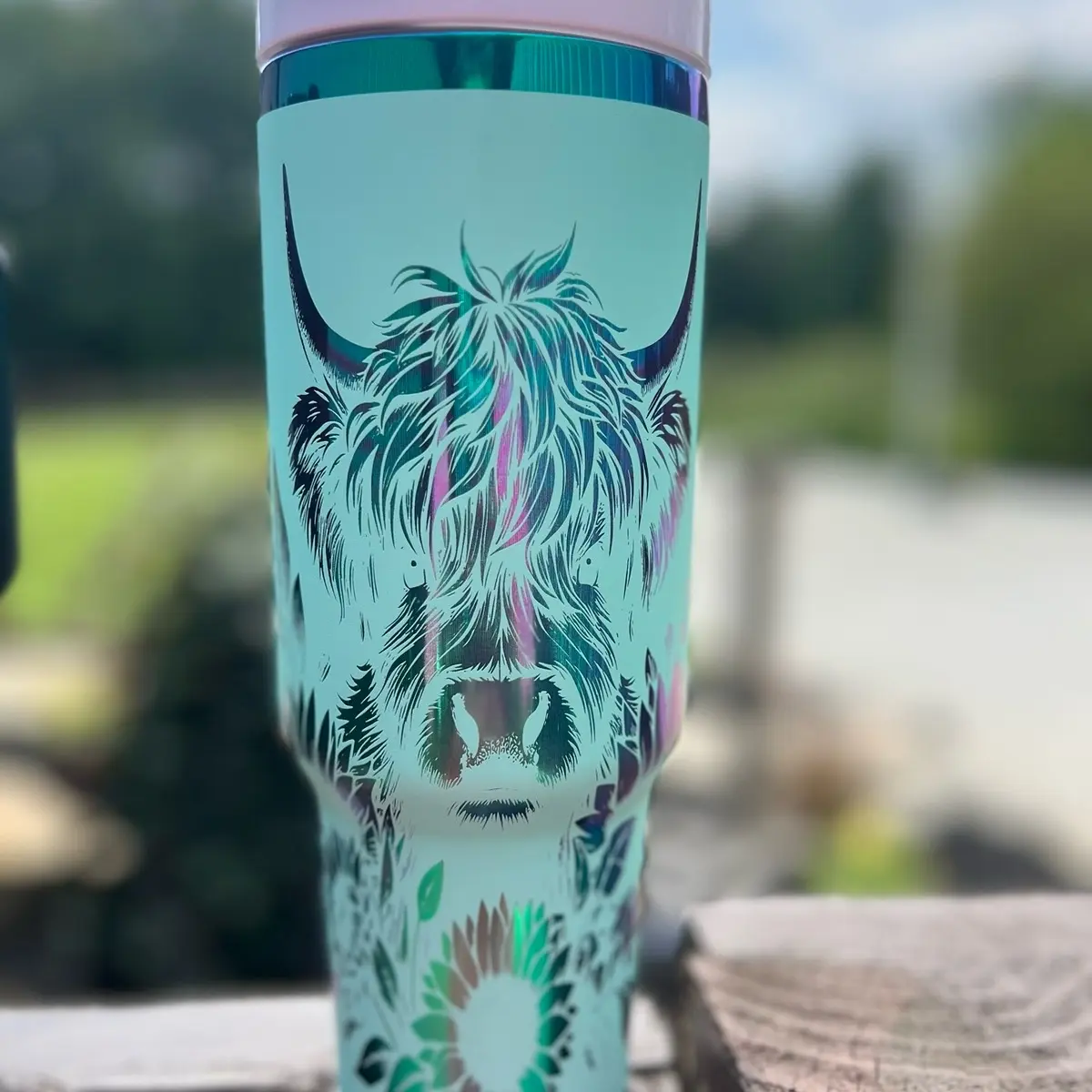 Engraved Highland Cow designed 40 oz tumbler Drinkware Engraved Highland Cow designed 40 oz tumbler Drinkware