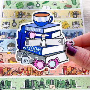 Wisdom Book Stack Premium Vinyl Die Cut