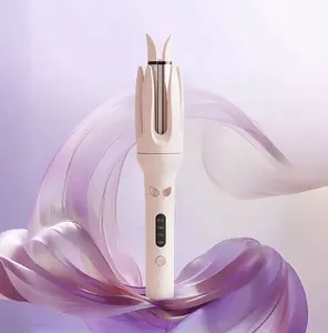 Automatic Curling Iron, Professional Anti-Tangle Automatic Hair Curler with 3-Speed Temperature & 2 Timer Reminder, Fast Heating, Double Anti-Scald Ceramic Curling Wand for Curly Hair Styling