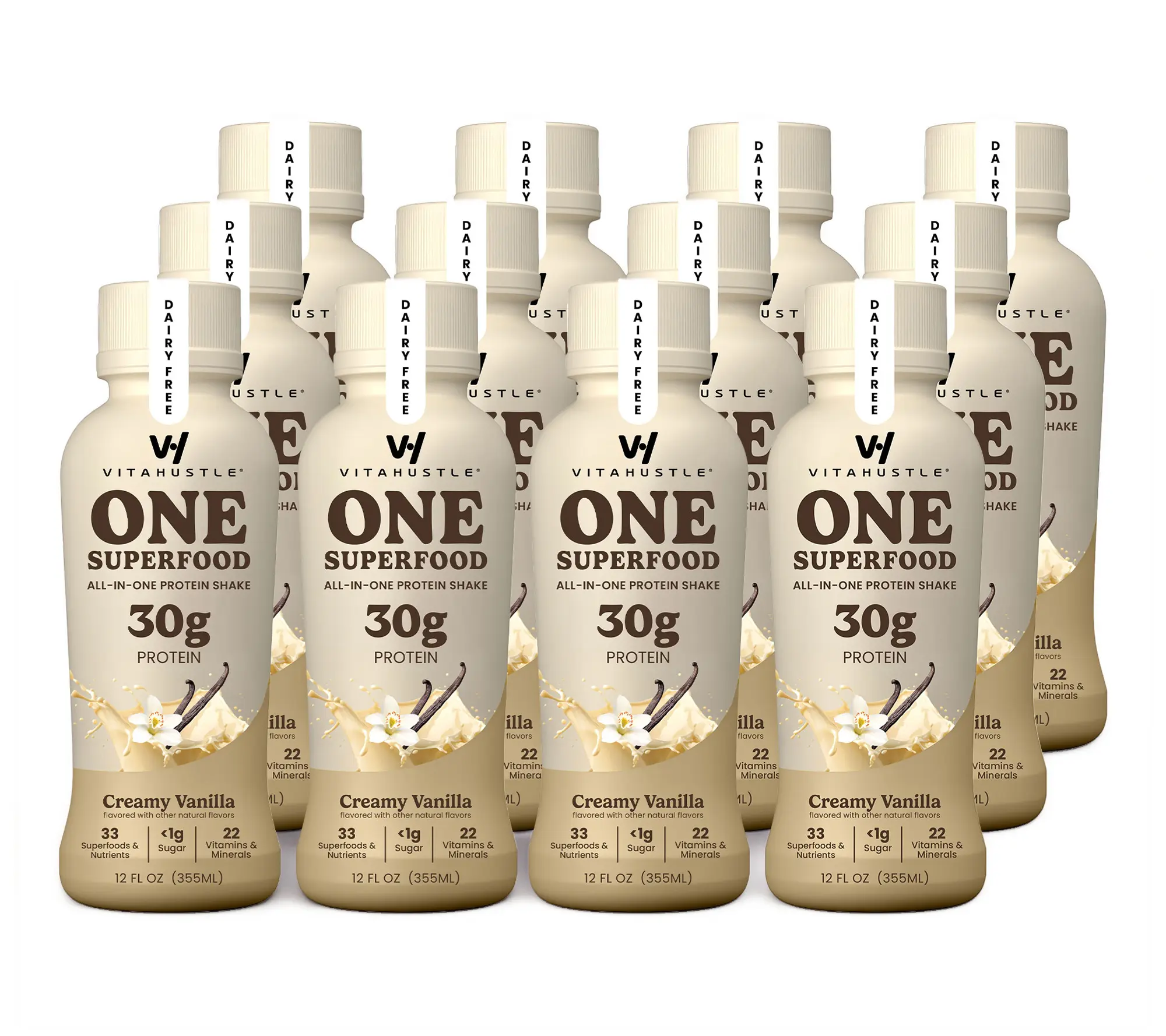 VitaHustle ONE Superfood Ready to Drink 30g Protein Shakes 12-Pack VitaHustle ONE Superfood Ready to Drink 30g Protein Shakes 12-Pack