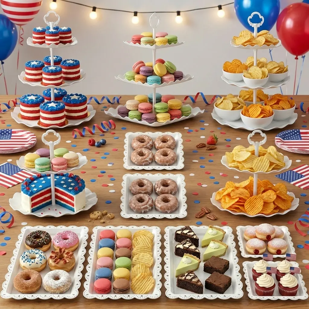 Plastic Cupcake Holder, 12Pcs Dessert Display Kit, 3-Layer Cupcake Tower Stand & 2-Tier Cake Display, Snack Serving Platters & Trays for Cookie, Candy, Tea Party, Birthday Cake Decor Items Pastry Decoration Set, white/white gold/black gold/pink gold