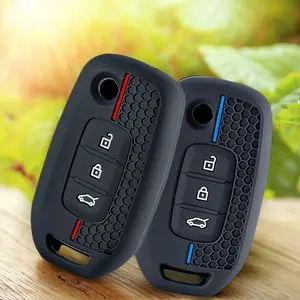 Silicone Key Case Car Key Cover for Renault Kwid 2023 Trafic Kadjar Captur Arkana Sandero Stepway Logan Twingo