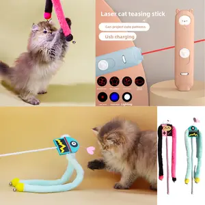 Best Value Cat Toy Kit – 3-in-1 Laser Pointer (Laser/UV/Light) + Robot Teaser Wands (2-Pack)