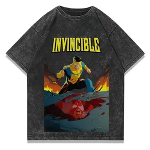 Invincible Unisex Fit Washed T-Shirt 16