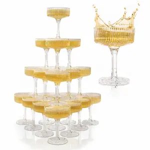 Champagne Tower Wine Glass Set Stylish Drinkware