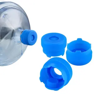 Blue Silicone Water Jug Cap, 3 Counts/set Reusable Spill-proof Dust-proof Water Bottle Cap, Mini Replacement Water Bottle Cover,Drink Protector, Silicone Lid, Drinkware Accessories for Home Office Dormitory, Kitchen Gadgets, Silicone Kitchenware Tool