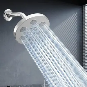 Rainfall Shower Head, High-pressure Round Top Spray for Ultimate Bathing Experience, Durable Plastic Essential Bathroom Upgrade, Perfect Gift Idea, Showerhead, Shower Water Equipment