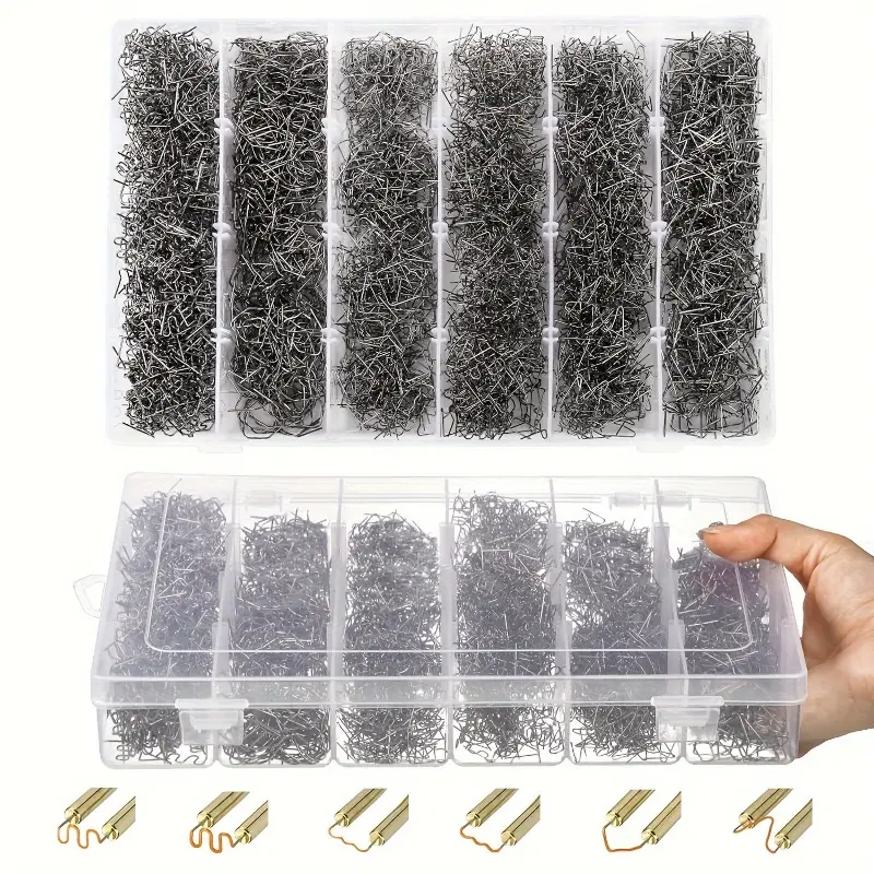 600/1200pcs/1set Reliable Quality Welder Staples, Bumper Welding Wire, Hot Staples for Plastic Welding with Storage Box, 0.6mm & 0.8mm Welding Kit Tool for Car Bumper, Dashboard, Lamp Holder, and Daily Plastic Repairs, Welding Accessories