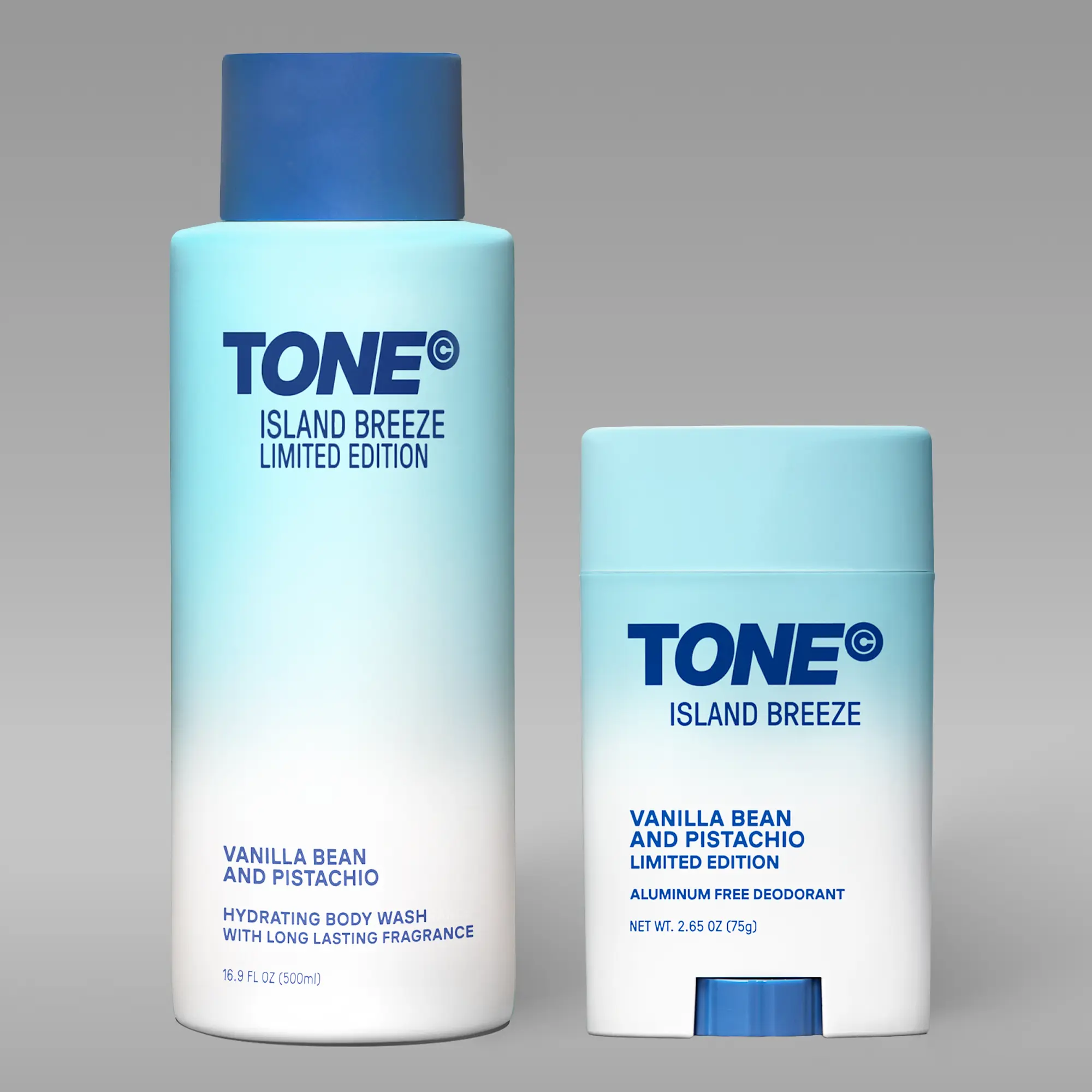 Body Wash & Deodorant Bundle, Island Breeze Tropical Escape Scent, Aluminum-Free + Hydrating Shower Set, Dermatologist-Tested Gift Set – TONE