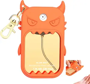 Hand Sanitizer Spray Case for Touchland Silicone Cute Keychain 1 Fl Oz Orange