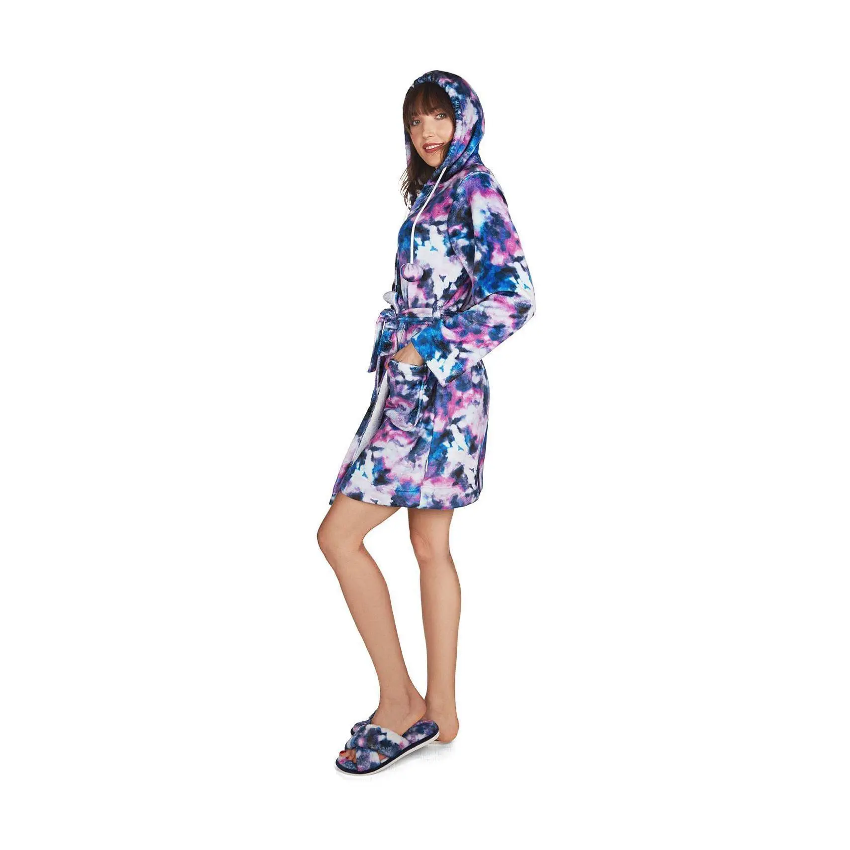 Memoi Stardust Tie Dye Plush Robe
