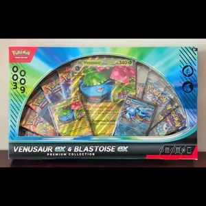 Pokémon Venusaur EX & Blastoise EX Premium Collection - Card Game Featuring 39 Cards Collectible Trading Cards