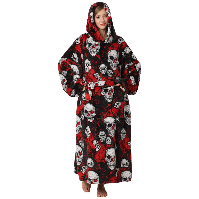 Msrlassn Oversized Wearable Blanket Hoodie as Valentine's Day Gifts for Mom Women Girlfriend Men,Plus Size Sleepwear Blanket Hooded for Women Men, 1Pcs Nightgown Loungewear Womenswear Sweatshirt Blanket with Pocket