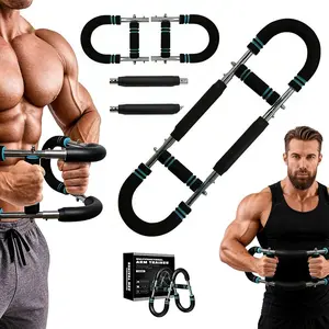 Home & Gym Dual-Use Upper Body Muscle Training Device, Resistance Twister Arm Exerciser for Men & Women, Portable Chest Clip Trainer with Elastic Spring, Chest Shoulder Arm Intensive Workout Equipment