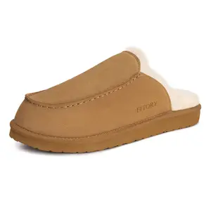 FITORY Slippers for Men,Faux Fur Slip-on Cozy Winter House Slippers, Fashionable for Indoor&Outdoor, Size 7-14