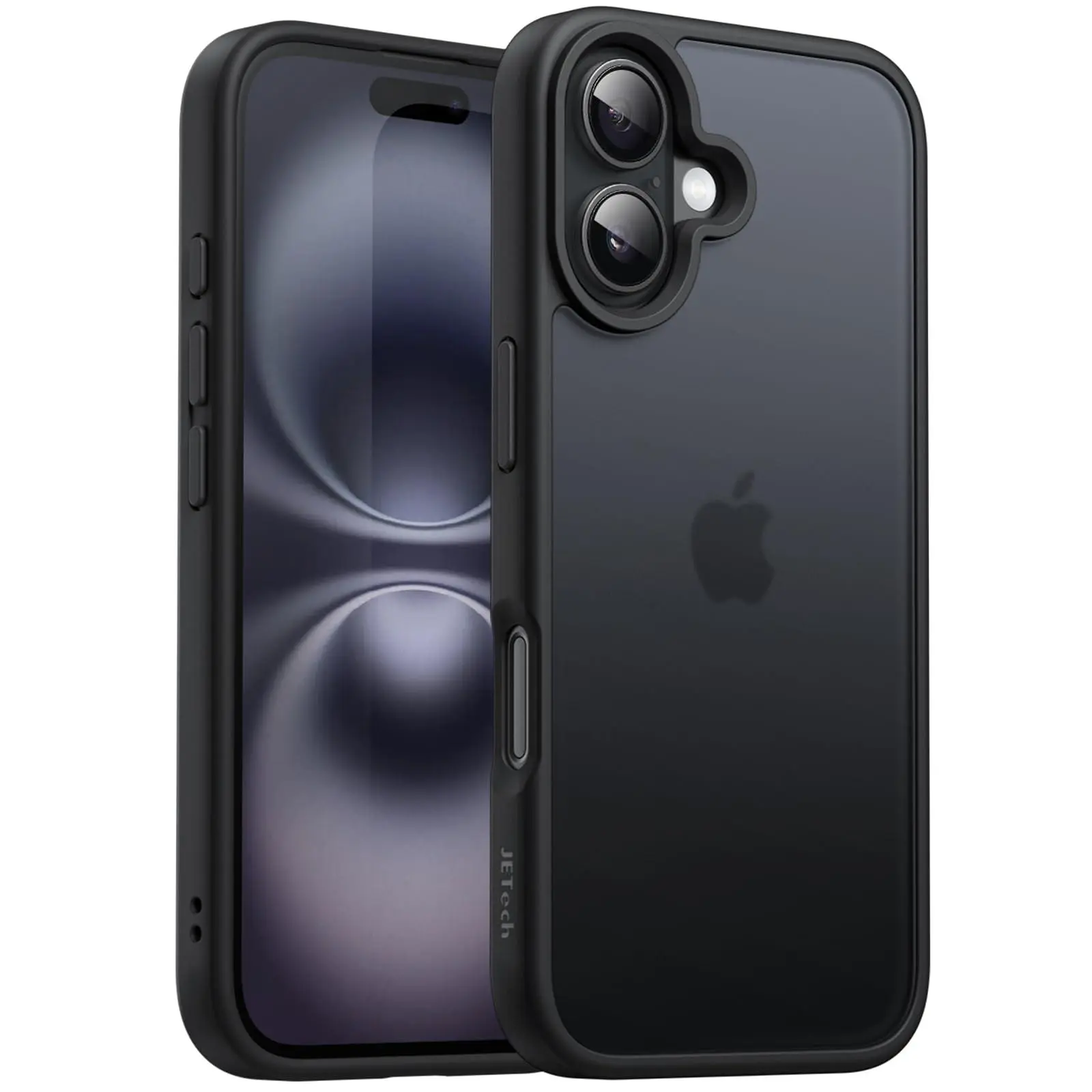 JETech Matte Casing for iPhone 16 Series - Military Grade Shockproof Drop Protector, Frosted Translucent Back Cover, Anti-Fingerprint Mobile Phone Accessories, Smartphone