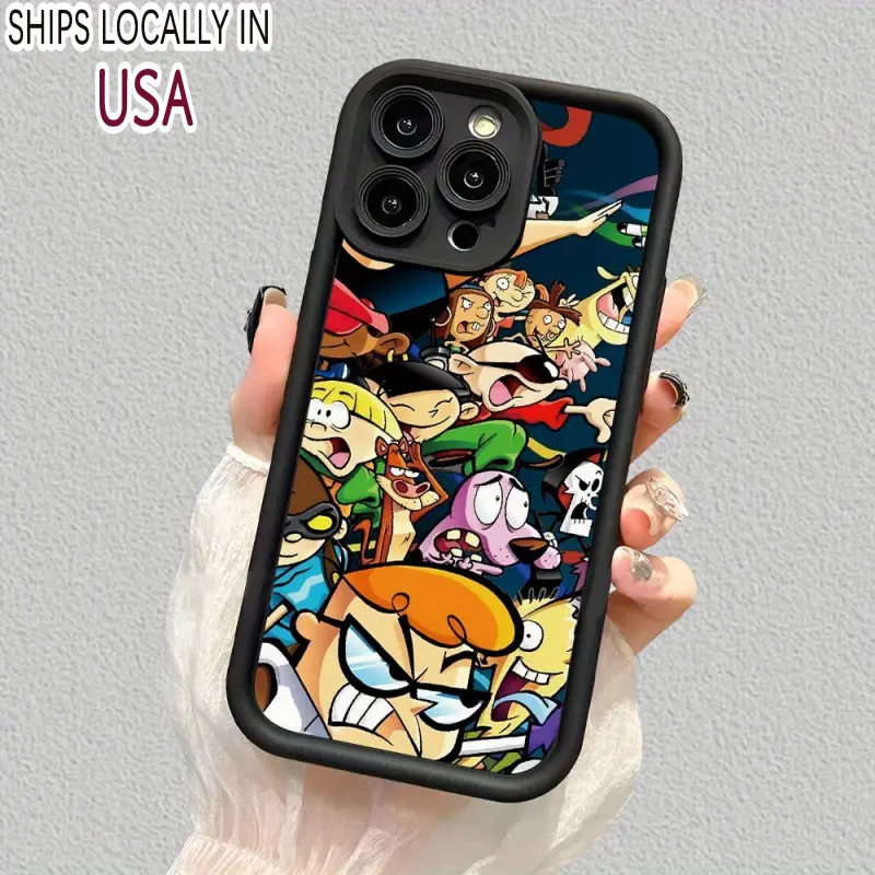 1pcs Cartoon Character UV-Printed Matte Smartphone Case, 360-Degree All-Round Protection, Cellphone Casing Accessories for iPhone 7,8 Plus,SE,Mini,X/XS,11,12,13,14,15 Pro & Samsung Galaxy S22,S23,S24,S25 Devices