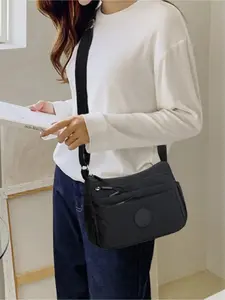 Ladies Woven Crossbody Bag Eco Conscious Shoulder Purse Reusable Textile Handbag for Women Durable Vegan Tote with Long Strap