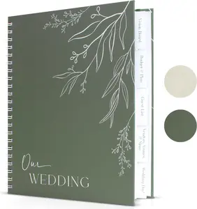Beautiful Minimalistic Wedding Planner Book and Organizer - Enhance Excitement and Makes Countdown - Newly Engaged Couples, Future Brides and Grooms