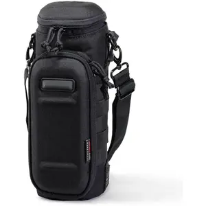 U1 Water Bottle Pouch with Zippered Hardshell Cap, Fits Up to 40oz Bottle, Molle System, Heavy Duty, Made With  Nylon