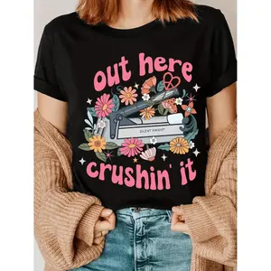 Funny Floral Med Tech Shortsleeve T-Shirt - Menswear Short-Sleeve Round Neck Stretch Fabric Top for Nurses, Summer Casual Sports Top (Sports & Outdoor Clothing)