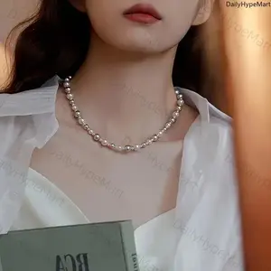 Women's Elegant Freshwater Pearl Necklace with Shell, Classic Style