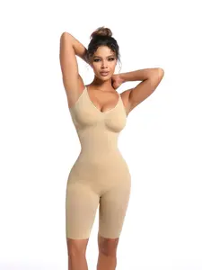 Classic Mid-Thigh Body Shaper by CALIFLO | High-Compression Sculpting Bodysuit