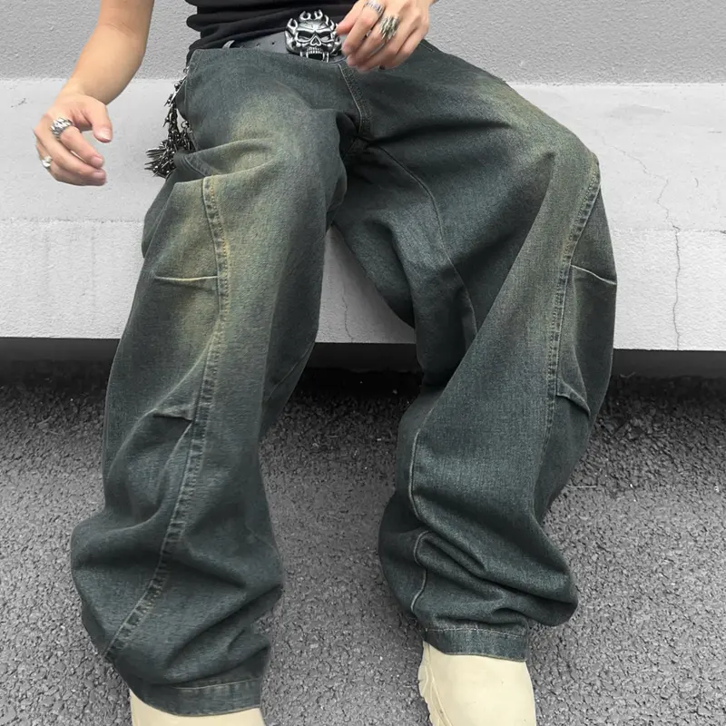 DealsForYouDays Wide Leg Jeans Spring To Summer Hip Hop Baggy Denim Pants Y2k Streetwear Jeans