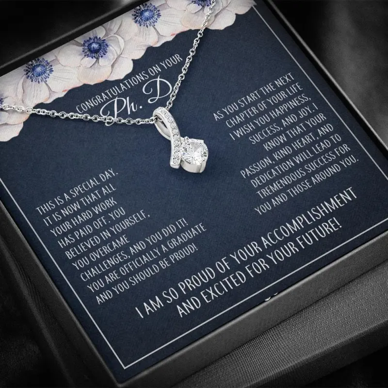 Daughter Graduation Ph. D. Doctorate Degree, College Graduation Doctorate, Daughter PhD Gift, University PhD, PhD Jewelry Gift