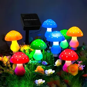 Solar Powered Mushroom Shaped Garden Light, Waterproof LED Light, Outdoor Decorative Light for Garden Patio Yard Lawn, Solar Landscape Lights, Outdoor Decoration Light, LED Outdoor Lamp, Solar Pathway Lights, Outside Lights, Yard Lighting