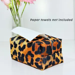 1pc, Tissue Box, Leopard Print Design, Soft, Suitable for Decorating Holidays, Dining Tables, Kitchens, Cars, and As A Tissue Box.