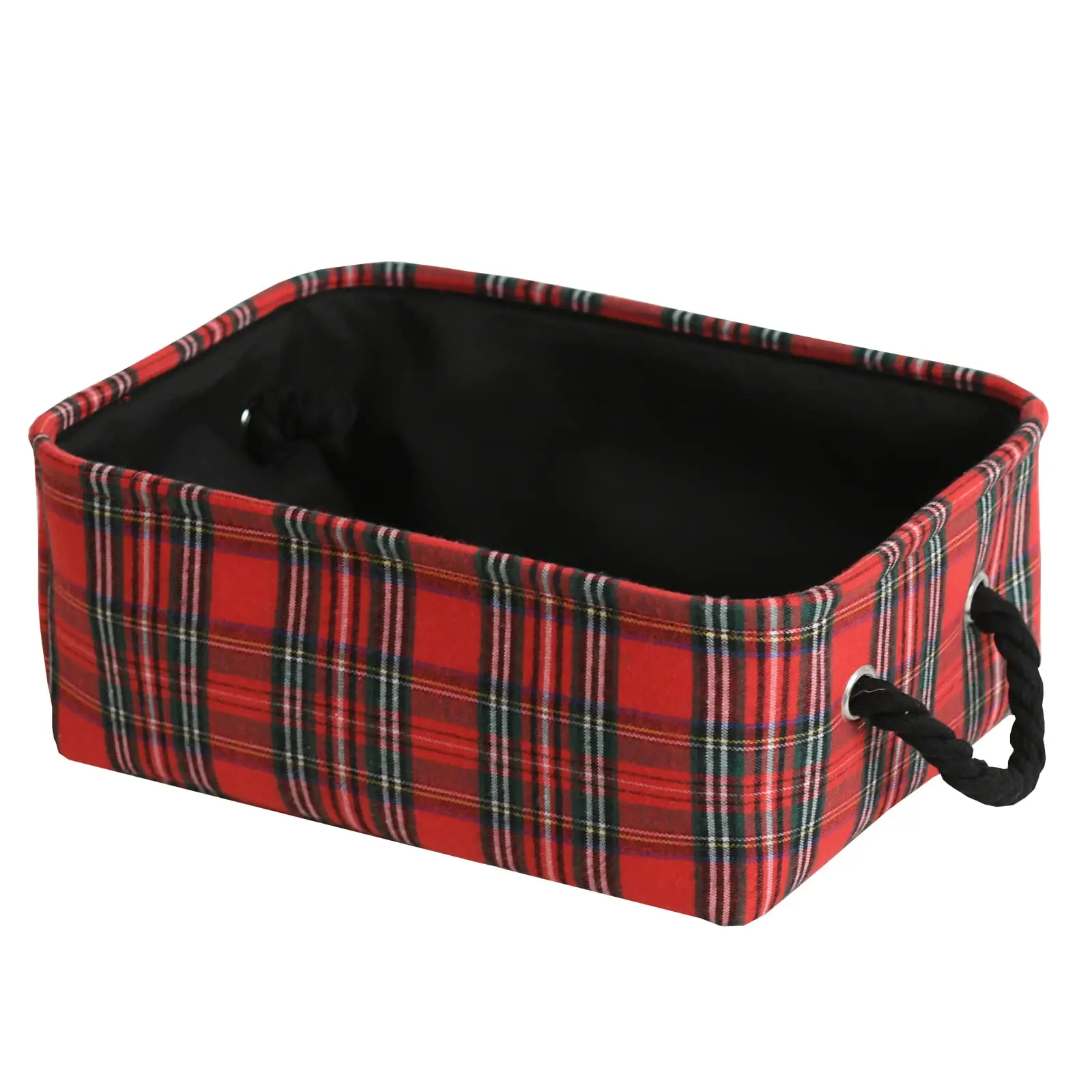 Christmas Baskets for Gifts Empty Red Buffalo Plaid Foldable Waterproof Storage Bin with Handles for Baby Kids Nursery Room Decorations