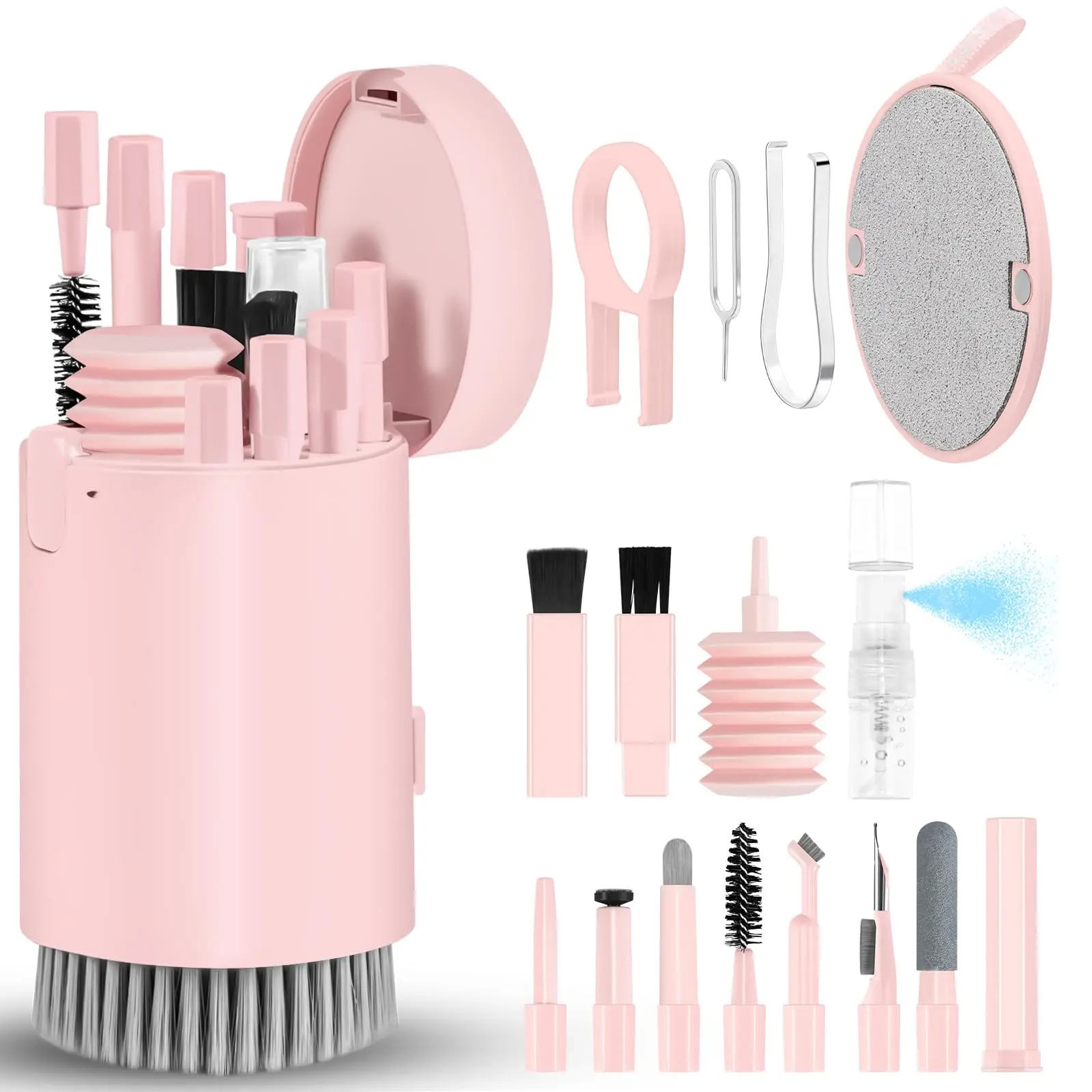 Multifunctional Phone Cleaning Kit, Portable Easy to Store and Carry Camera Cleaning Tool Set, Multi-Tool Cleaning Kit for iPhone, AirPods, Camera, Camera Cleaner