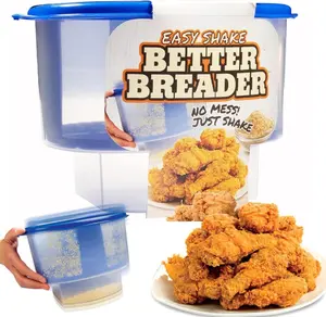 Better Breader Bowl – All-in-One Mess-Free Batter & Breading Station for Chicken, Fish, Veggies | Easy Shake Coating Kitchen Tool
