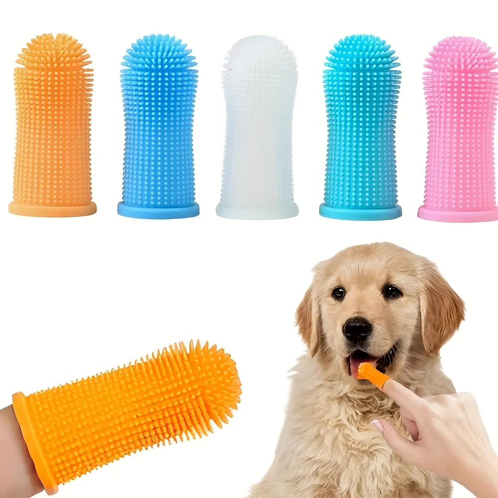 20-pack Dog Finger Toothbrush, Soft Dog Toothbrush, 360 Clean Dog Teeth, Soft Cat And Dog Toothbrushes, Suitable for Large Dogs, Small Dogs, Cats, No Batteries Required